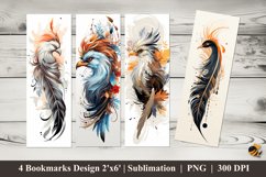 Bird Art Bookmarks Sublimation Design Product Image 1