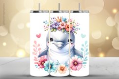 Dolphain Tumbler Wrap| Tumbler Sublimation Wrap Product Image 1