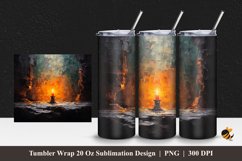 Haunted house Tumbler Wrap Sublimation Design 1 Product Image 1