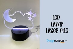 Moon & Stars Name Plate LED Acrylic Sign Laser Cut Project Product Image 1