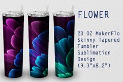 Tumbler Tapered 20 OZ Sublimation Flower Wrap Design Product Image 1