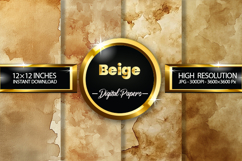 Beige Watercolor Digital Papers - 04 Variations Product Image 1