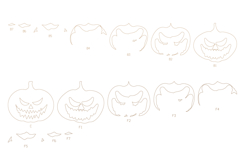 3D Layered Creepy Pumpkin Decoration Laser Cut SVG Product Image 3
