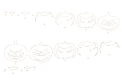 3D Layered Creepy Pumpkin Decoration Laser Cut SVG Product Image 3