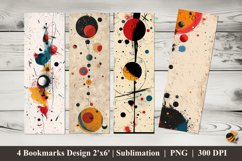 Paint Textured Bookmarks Sublimation Design Product Image 1