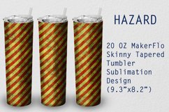 Tumbler Tapered 20 OZ Sublimation Hazard Wrap Design Product Image 1