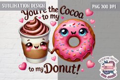 Cute Perfect Match Sublimation Design PNG Couple Food Product Image 1