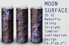 Tumbler Straight 20 OZ Sublimation Moon Surface Wrap Design Product Image 1