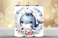 Whale Tumbler Wrap| Tumbler Sublimation Wrap Product Image 1