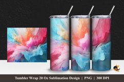 Splash Art Tumbler Wrap Sublimation Design 1 Product Image 1