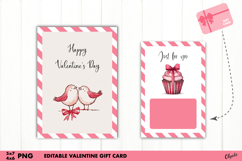Editable Valentine Gift Card PNG. Valentine Greeting Card Product Image 1