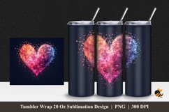 Love Effect Tumbler Wrap Sublimation Design 1 Product Image 1