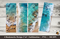 Beach Waves Bookmark Sublimation Design Product Image 1