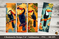 Toucan Bird Bookmarks Sublimation Design Product Image 1