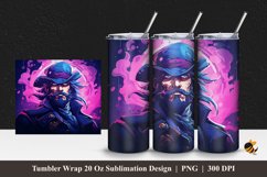 Pirates Man Tumbler Wrap Sublimation Design 1 Product Image 1