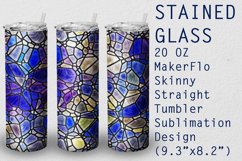Tumbler Straight 20 OZ Sublimation Stained-glass Wrap Design Product Image 1