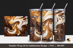 Beauty Mocca Coffee Tumbler Wrap Sublimation Design 1 Product Image 1