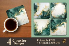 Marble Green Coaster Sublimation Designs Product Image 1