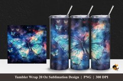 Butterfly Nebula Tumbler Wrap Sublimation Design 1 Product Image 1