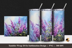 Duranta Erecta Flower Tumbler Wrap Sublimation Design 1 Product Image 1