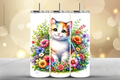 Cat Tumbler Wrap| Tumbler Sublimation Wrap Product Image 1