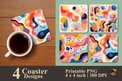 Colorful Shapes Coaster Sublimation Designs Product Image 1