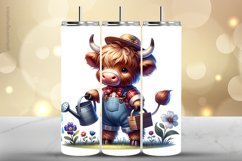 Highland Cow Tumbler Wrap| Tumbler Sublimation Wrap Product Image 1