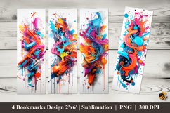 Splash Graffiti Bookmarks Sublimation Design Product Image 1