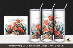 Dewari Garden Hill Tumbler Wrap Sublimation Design 1 Product Image 1