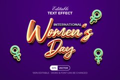 3D Text Effect Women's Day Style Product Image 2