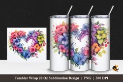 Love Bond Tumbler Wrap Sublimation Design 1 Product Image 1
