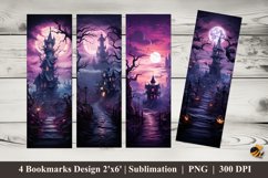 Purple Night Bookmarks Sublimation Design Product Image 1