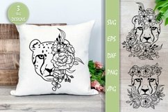 Floral Cheetah Bundle Svg, Floral Wild Animal SVG Product Image 1