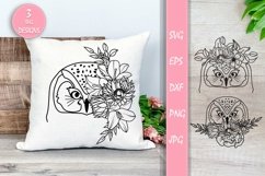 Floral Owl SVG Bundle, Floral Wild Bird SVG Product Image 1