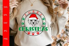 Furry Christmas SVG, Funny Dog Animal Christmas SVG Product Image 1