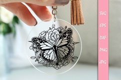 Gorgeous Floral Butterfly SVG Cut File Product Image 1
