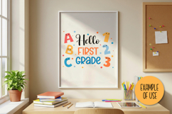 Hello 1st Grade SVG | Back to School 2026 | First Grade PNG Product Image 4