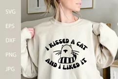 I Kissed A cat And I liked It, Funny Pet Animal SVG Product Image 1