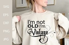 I'm Not Old I'm Vintage, Funny SVG Product Image 1