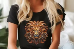 Lion Zodiac Sign Paper Quilling PNG File | Sublimation Product Image 1