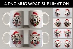 3D Christmas Dalmatian Dog Mug Wrap Sublimation PNG Product Image 1