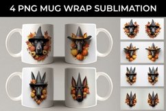 3D Halloween Doberman Dog Mug Wrap Sublimation PNG Product Image 1