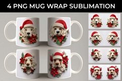 3D Christmas Cocker Spaniel Dog Mug Wrap Sublimation PNG Product Image 1
