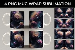 Galaxy Chrysanthemum Flowers Mug Sublimation PNG Product Image 1