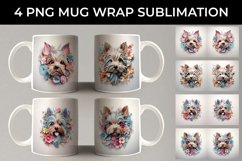 3D Floral Fantasy Yorkshire Terrier Mug Sublimation PNG Product Image 1