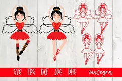 Plum Fairy SVG Cut File, Christmas Fairy SVG Product Image 1