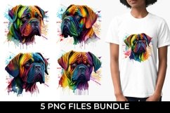 Rainbow Dog De Bordeaux Watercolor Bundle Sublimation Product Image 1