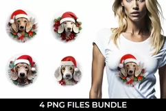 3D Christmas Dachshund Dog T-shirt Sublimation PNG Product Image 1