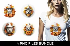 3D Halloween Westie Dog T-shirt Sublimation PNG Product Image 1