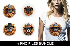 3D Halloween Boxer Dog T-shirt Sublimation PNG Product Image 1